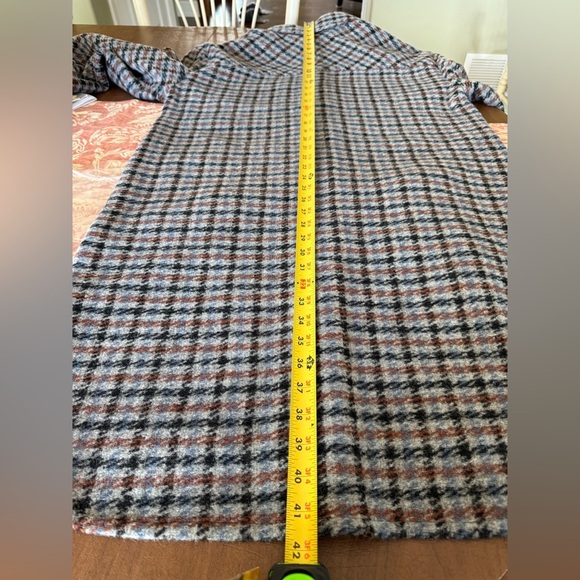 NWT GAP Plaid Unlined Wool Blend Shacket Jacket SZ L Brown Blue Gray Black - Picture 12 of 14